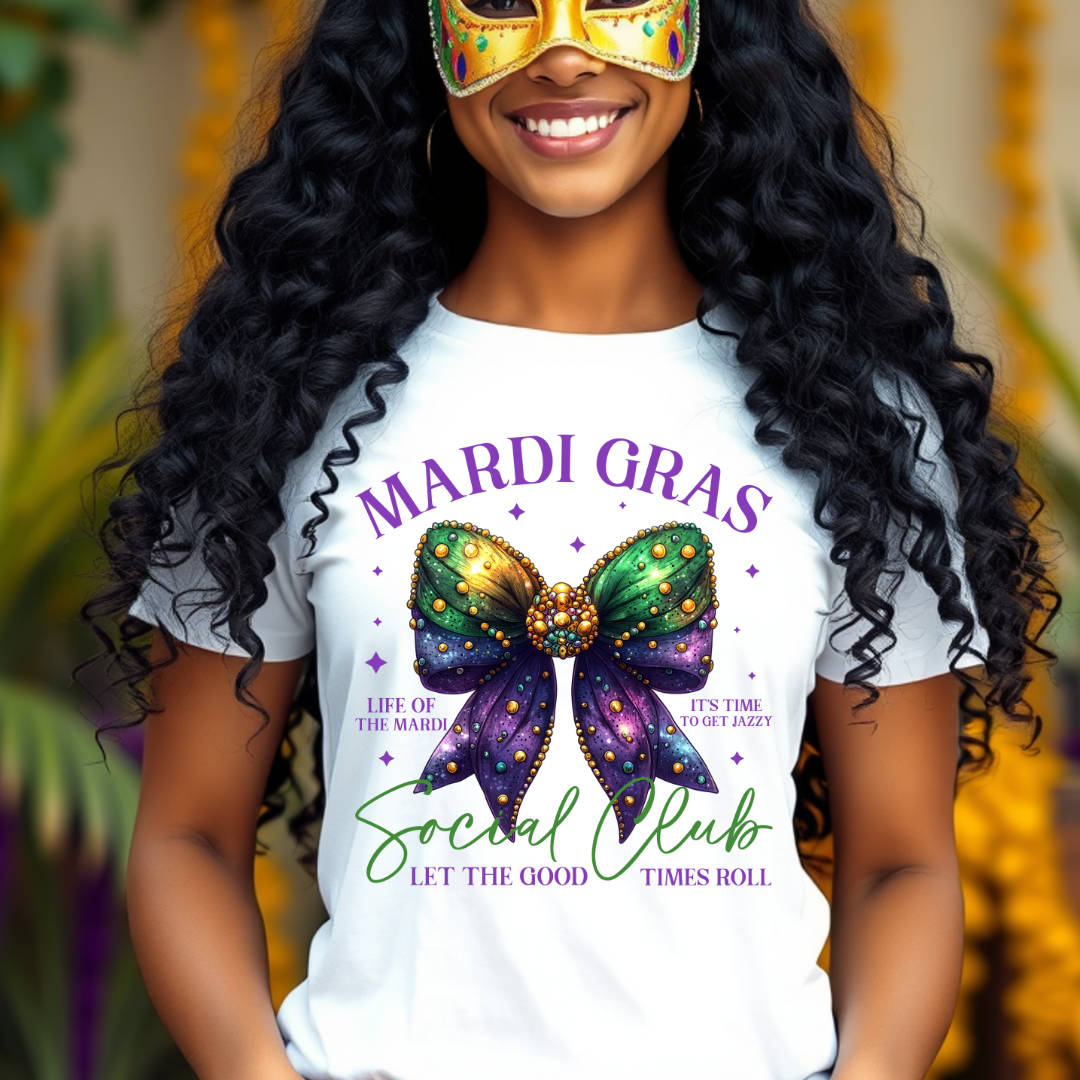 Mardi Gras Social Club Coquette Bow T-Shirt/Sweatshirt