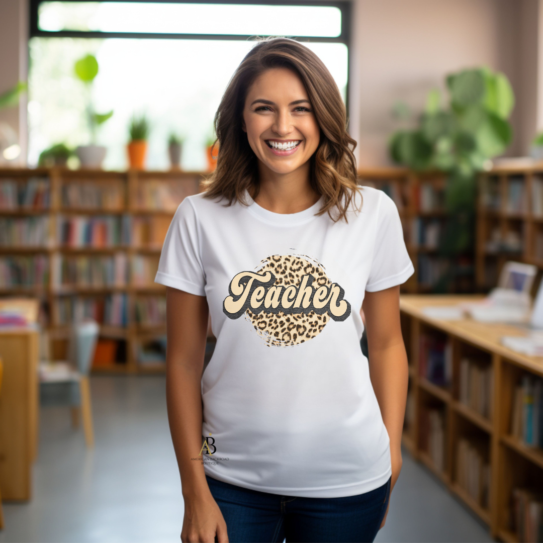 Teacher Leopard Print T-Shirt