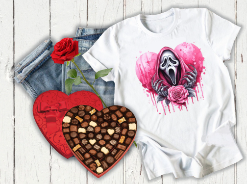 Ghost Face Dripping Heart Valentine T-Shirt/Sweatshirt