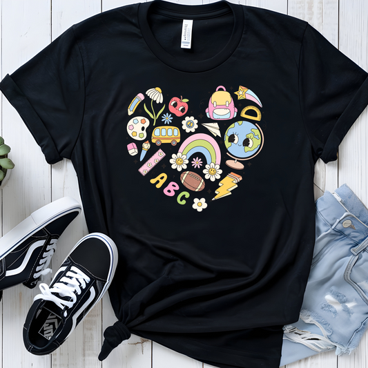 Teacher Heart Back to School T-Shirt